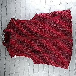 CJ Banks Christopher Banks Womens Quilted Red Vest Puffy Size X (14W)
